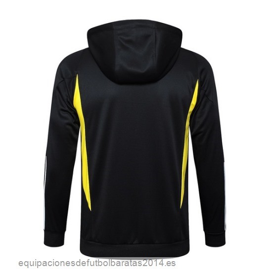 Nuevo Chaqueta Con Capucha Juventus 23/24 Negro Amarillo Baratas